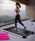 Running without Black Under Slim Assembling and Space Small APP, Display Treadmill with Sport & Desk Treadmill LDE Walking movable Apartment Machine Flat for Pad