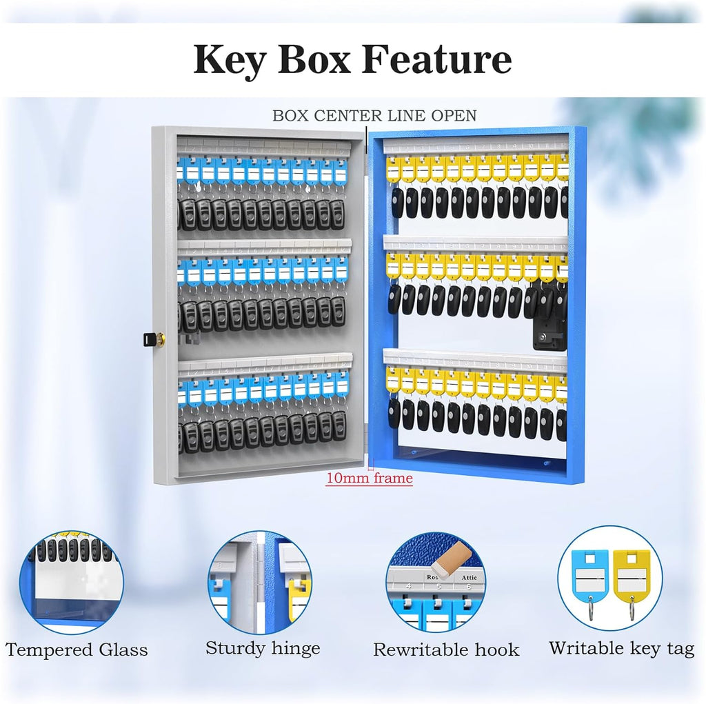 APP Lock Wall Box for Key 96 Share Lockbox, Plus, Security Mount, Storage Half-Remote Smart OTP Code Car Key Bluetooth/Fixed Dealership，， Cabinet