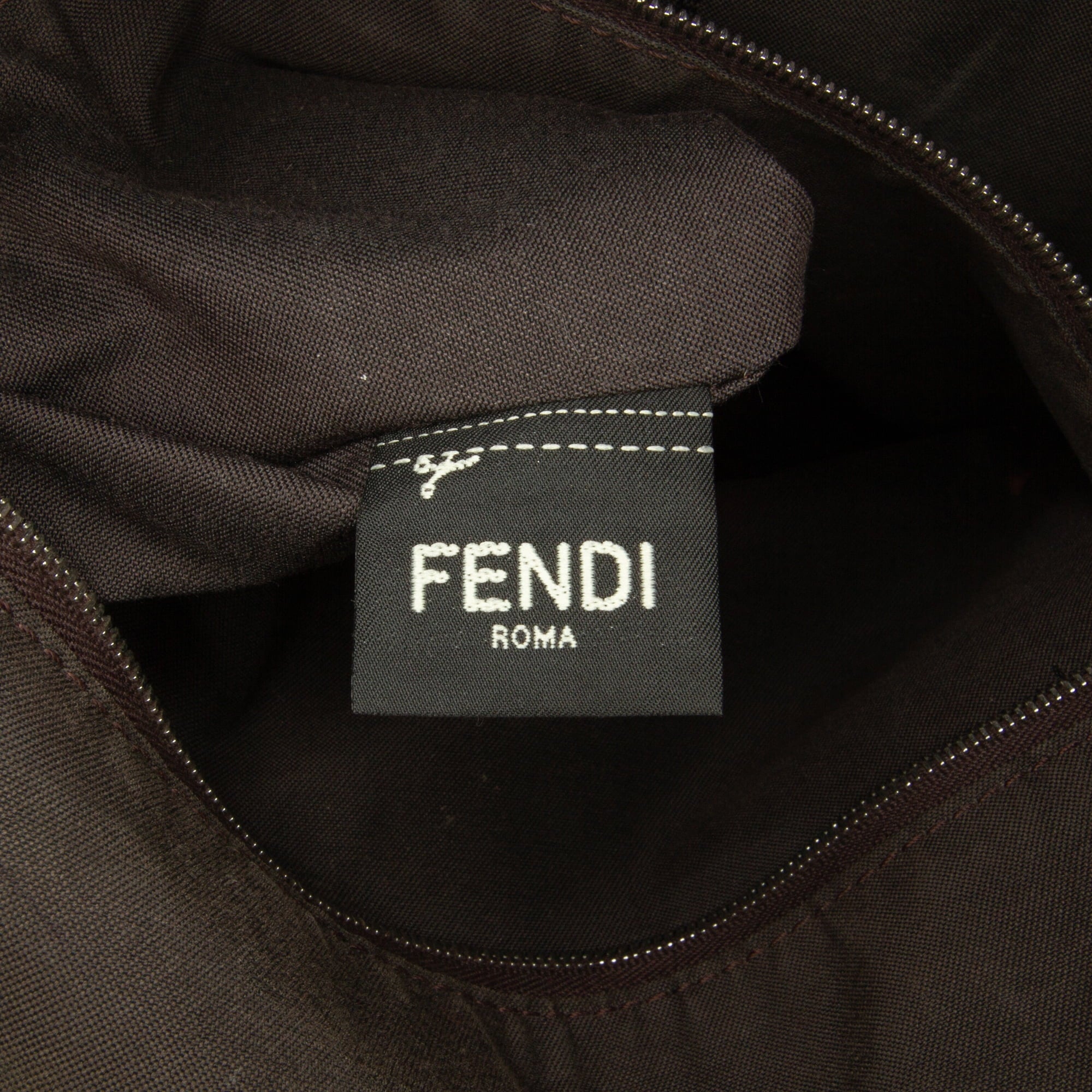 Fendi Unisex Fabric Canvas Bag (Good) Brown Pre-Owned Coated Tote Zucca Authenticated