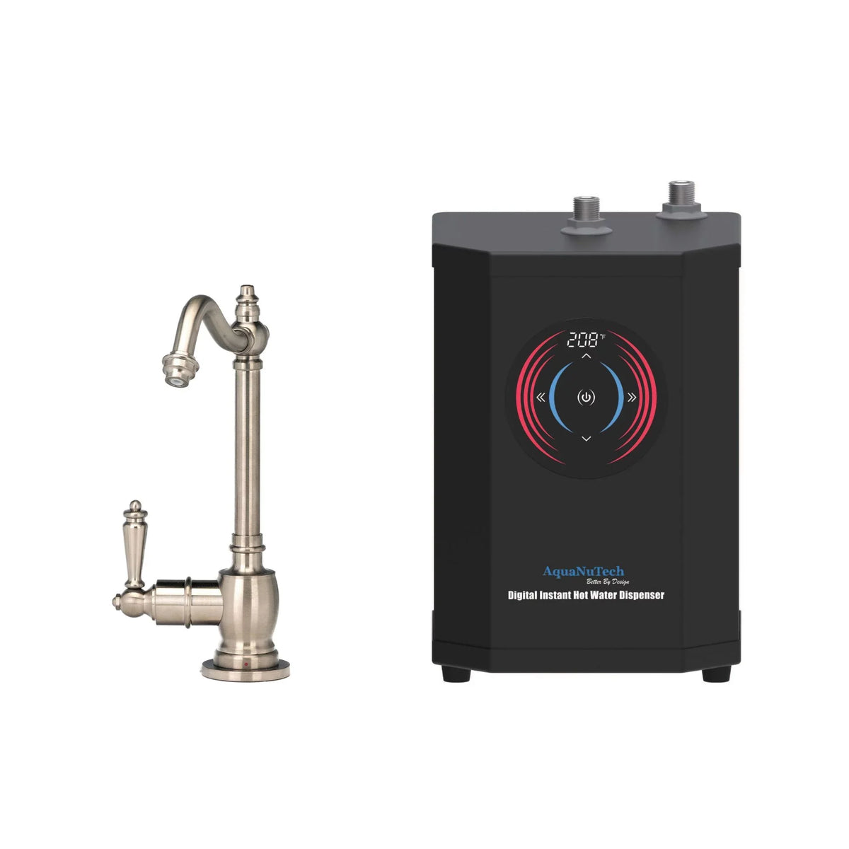 AquaNuTech Faucet Filtration Spout Only Hook Hot with AquaNuTech Traditional Water Dispenser,