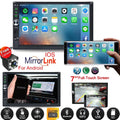 Reverse Camera Link(Both 7" Car Screen and System) Android And Touch Radio with Bluetooth Support Double HD Mirror Stereo ios Din
