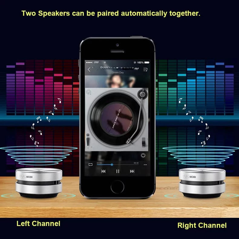 Humbird 2pcs 2pcs/pack Mini Speakers Speaker Speaker Black movable Conduction Bone Wireless Speakers Stereo