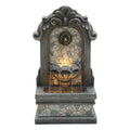 Wall Gray Lights 27" Freestanding Mosaic Resin Outdoor with LuxenHome Fountain Water H