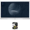 with 55 (2022) QLED UHD Pack Inch The Serif Samsung CPS TV Enhanced YR QN55LS01BA 2 HDR Protection Smart Bundle 4K