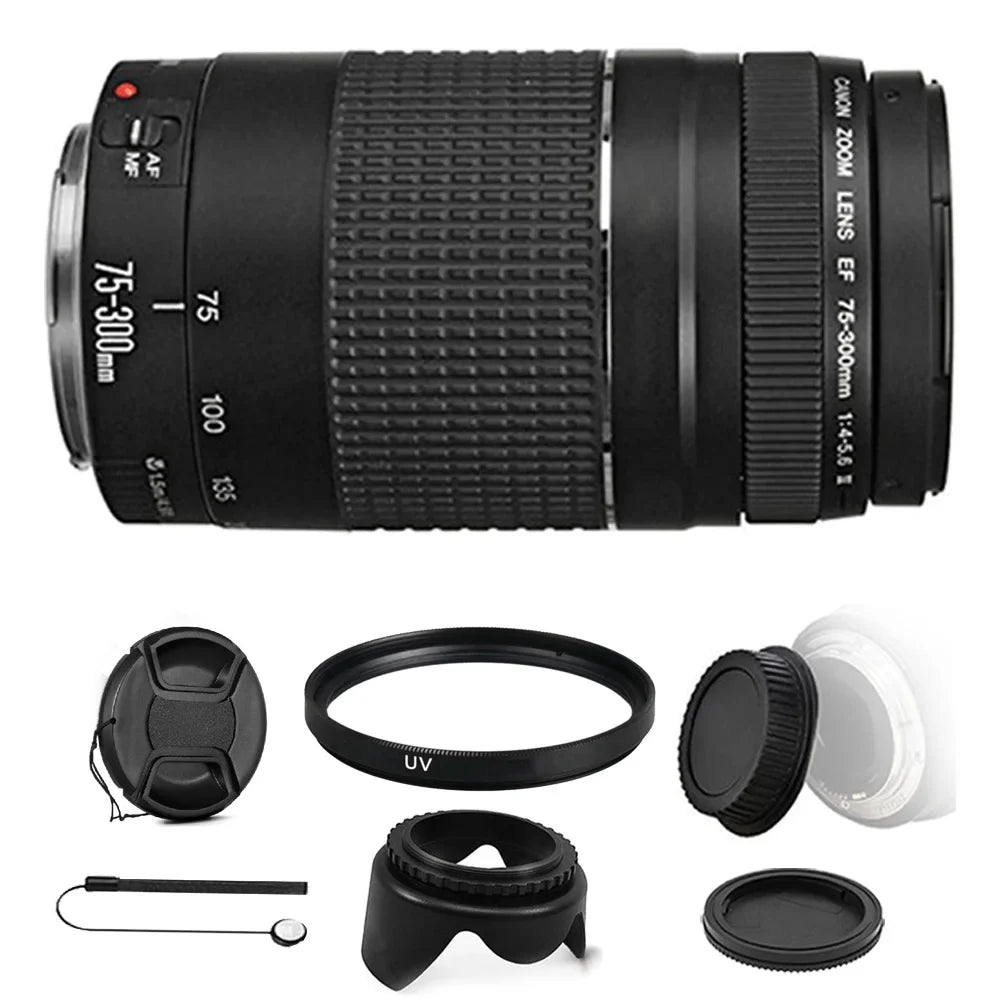 1300D Canon 75-300mm Canon Filter III f/4-5.6 700D UV 58mm EF Lens + for