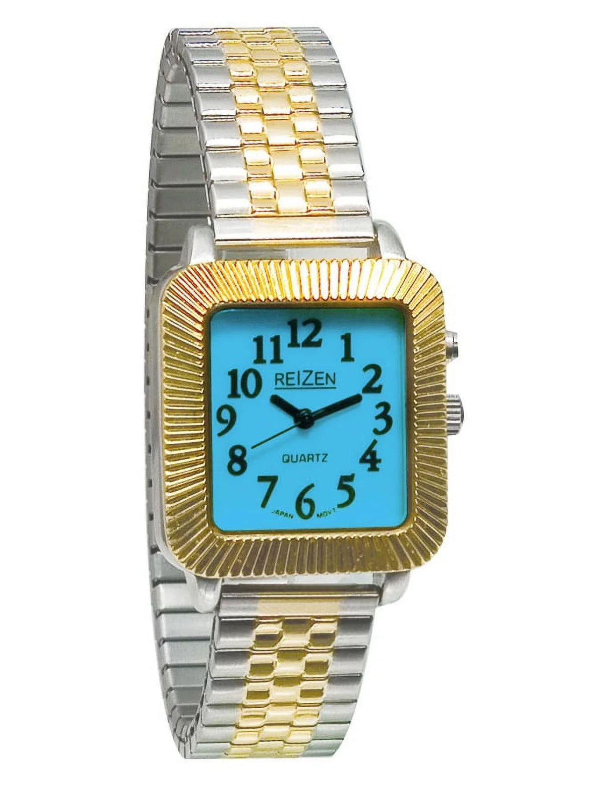 with Face Expansion Square Watch Unisex Band Glow-in-the-Dark -