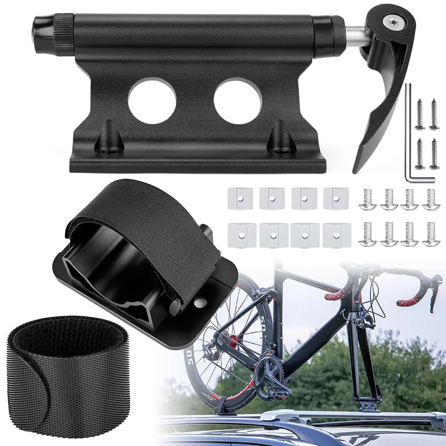Bike Bed Mount Truck Fork Fork QR Heavy-Duty Holder Rack Pickup Mount Set Block