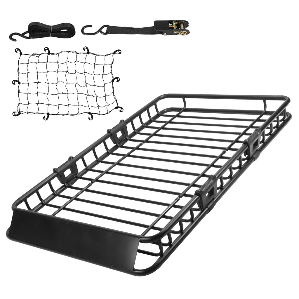 Carrier Heavy 220lbs Basket Strap Black Capacity Hook Cargo with Net Universal 63x39x6.3in, Rack Elastic Top Car Cargo Duty Holder Rack Roof iMounTEK Luggage