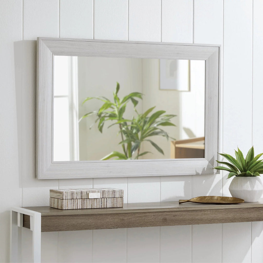 Grey 36" Homes Better Rectangle Mirror, MDF Garden Wall 24" x Modern &