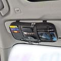 Auto Car Net Pocket Holder with by Storage Da Visor Visor Interior Organizer Visor Pouch and Sun Accessories Multi-Pocket Car Truck Car Zippers(Black)