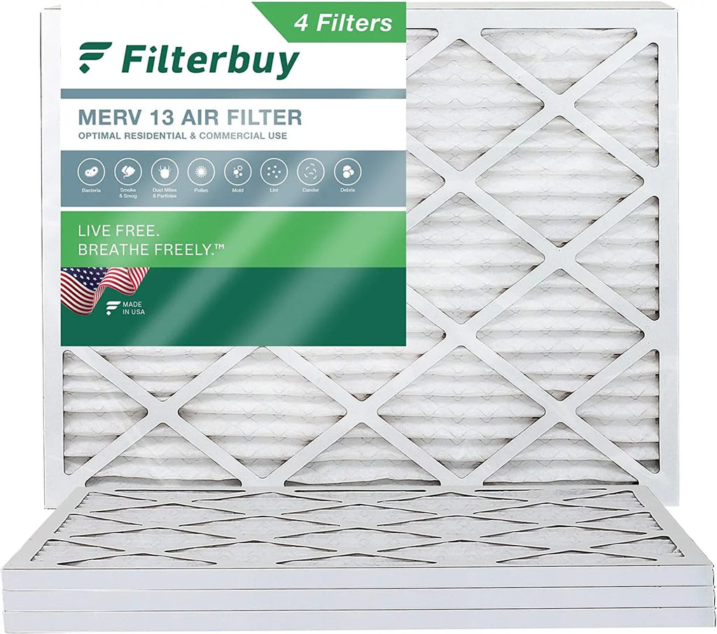 Furnace Filterbuy 14x18x1 MERV (4-Pack) Filters HVAC Pleated AC atmospheric 13
