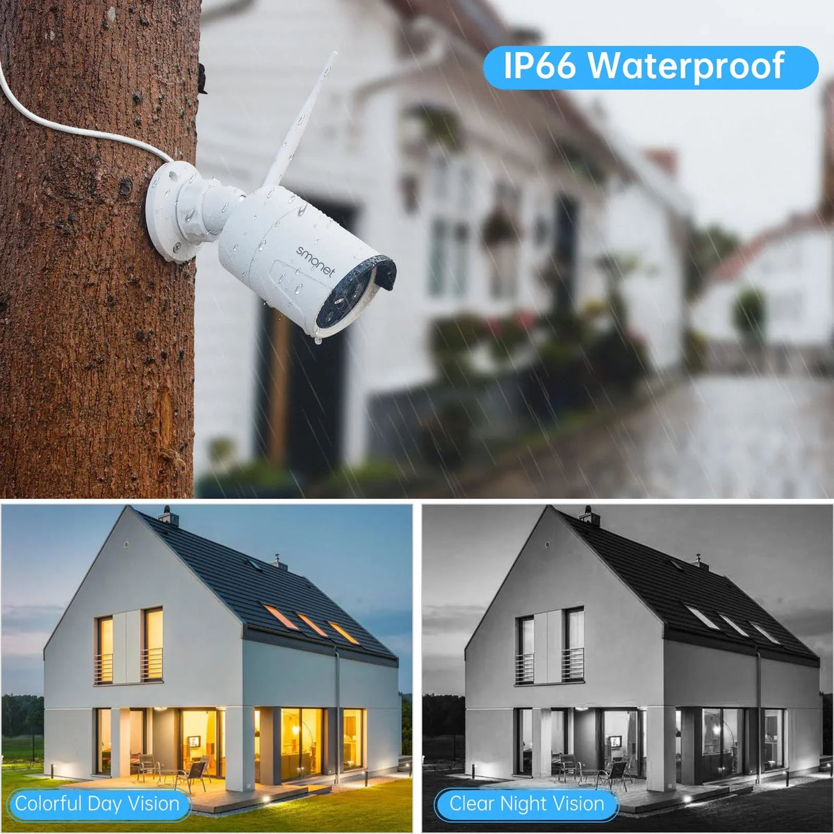 Cameras,P2P,Night Kits, with System 3MP Hard SMONET Indoor Outdoor Camera Wireless Detection 3TB Drive,8CH Audio, Vision,AI NVR Security CCTV Human 8Pcs 3MP 3MP Surveillance