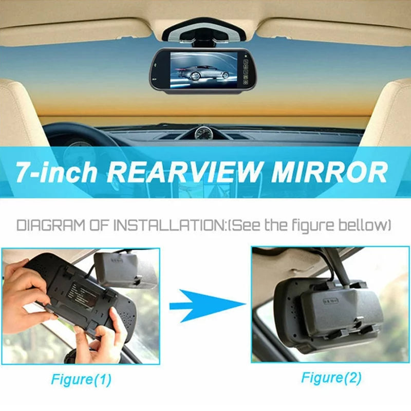 Car MonitorSensors View LCD Rear 7" Bus Reversing Car Lens Screenfor Camera