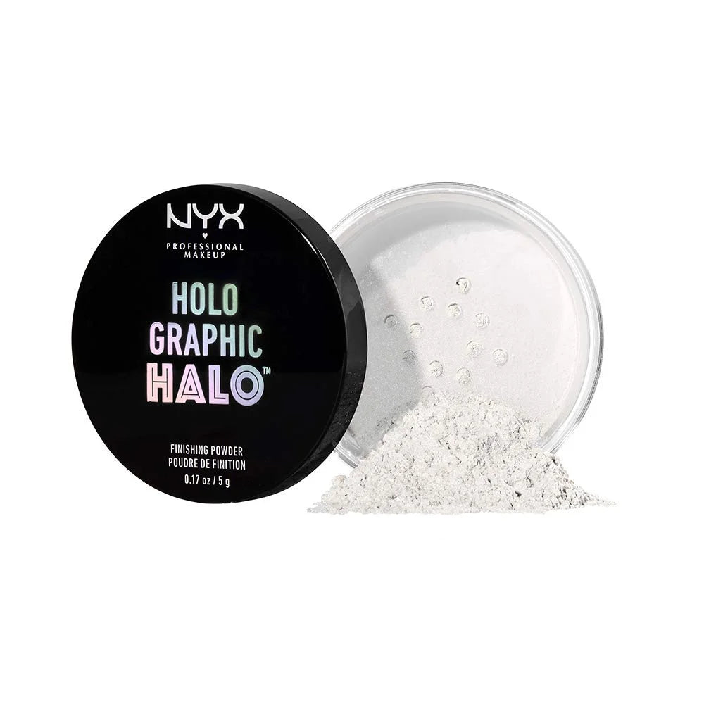 Nyx Finishing Holographic Ounce Halo Makeup 0.17 Powder, Professional Mermazing,