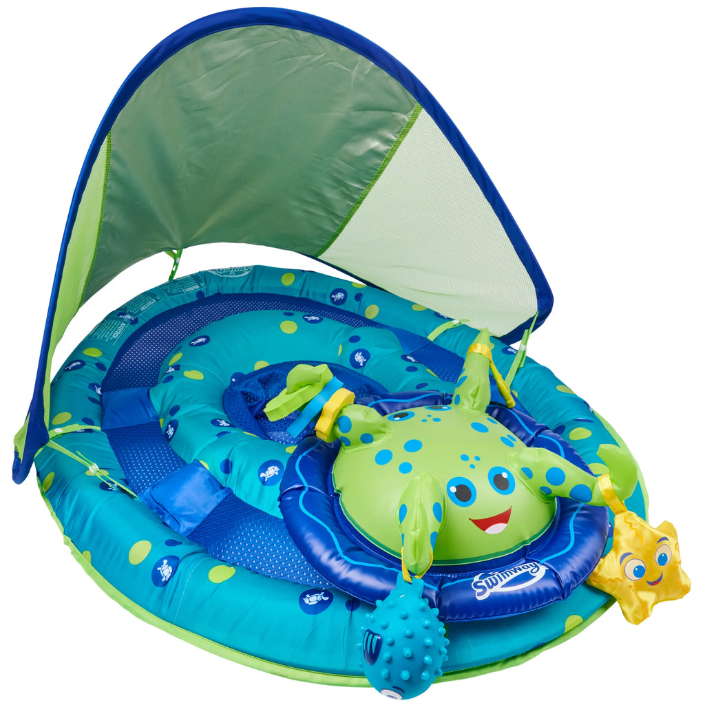 Center, Activity SwimWays Baby Boys, Float /Green Baby Spring for air-filled Float