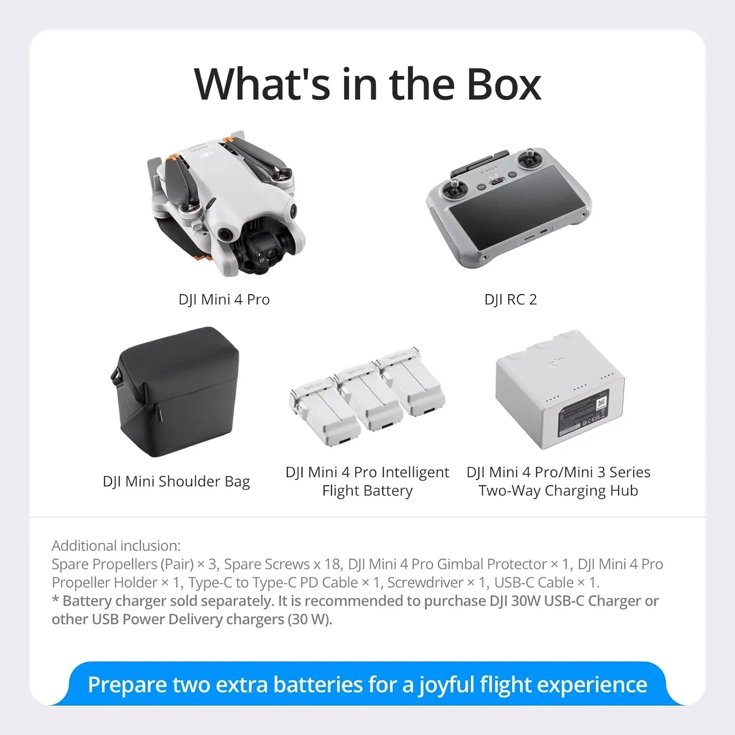 with 4K Warranty Drone Accessories & RC Bundle Fly Batteries 2 CPS Pro HDR (With More Year DJI 249g, Under Omnidirectional 4 Video, Remote Combo, 3 with Screen) Mini Sensing, 3 Folding Extended