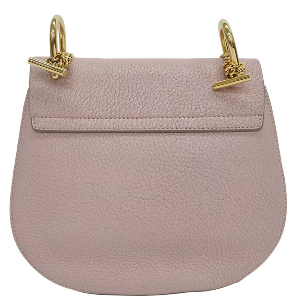 Chloé 3S1031-9 Bag Pre-Owned Ladies (Good) Pink Shoulder Chain Leather Drew Chloe