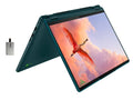 2-in-1 Laptop, Teal, 5500U, RAM, Keyboard, Fingerprint 2TB USB 5 PCIe 2023 Lenovo Dark SnowBell SSD, AMD 11, Touchscreen 6 Card 13.3" 360° Win Reader, WUXGA 8GB Yoga Ryzen Backlit 32GB