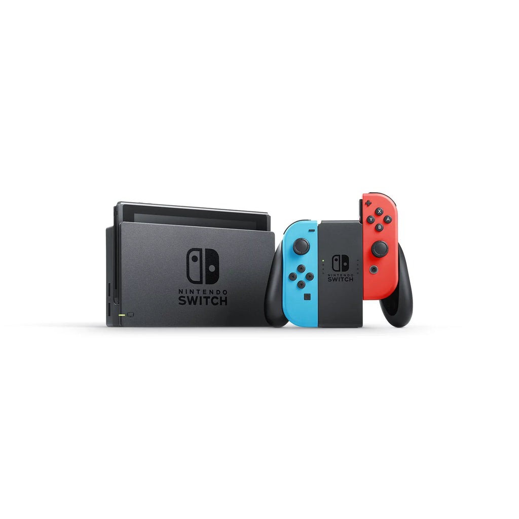 Full 3 Online Neon | with Deluxe Switch 8 Months Accessories Nintendo /Red Joy-Con Bundle: Mazepoly Membership Kart Switch | Console Game Nintendo Download Mario