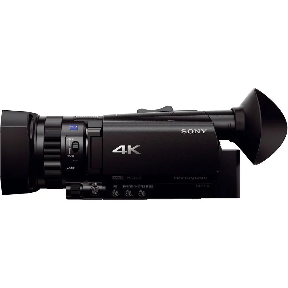 FDR-AX700 + Memory 128GB + Case Handycam with Card Sony Camcorder More HD Video - Carrying and Cable HDMI 4K Camera Star