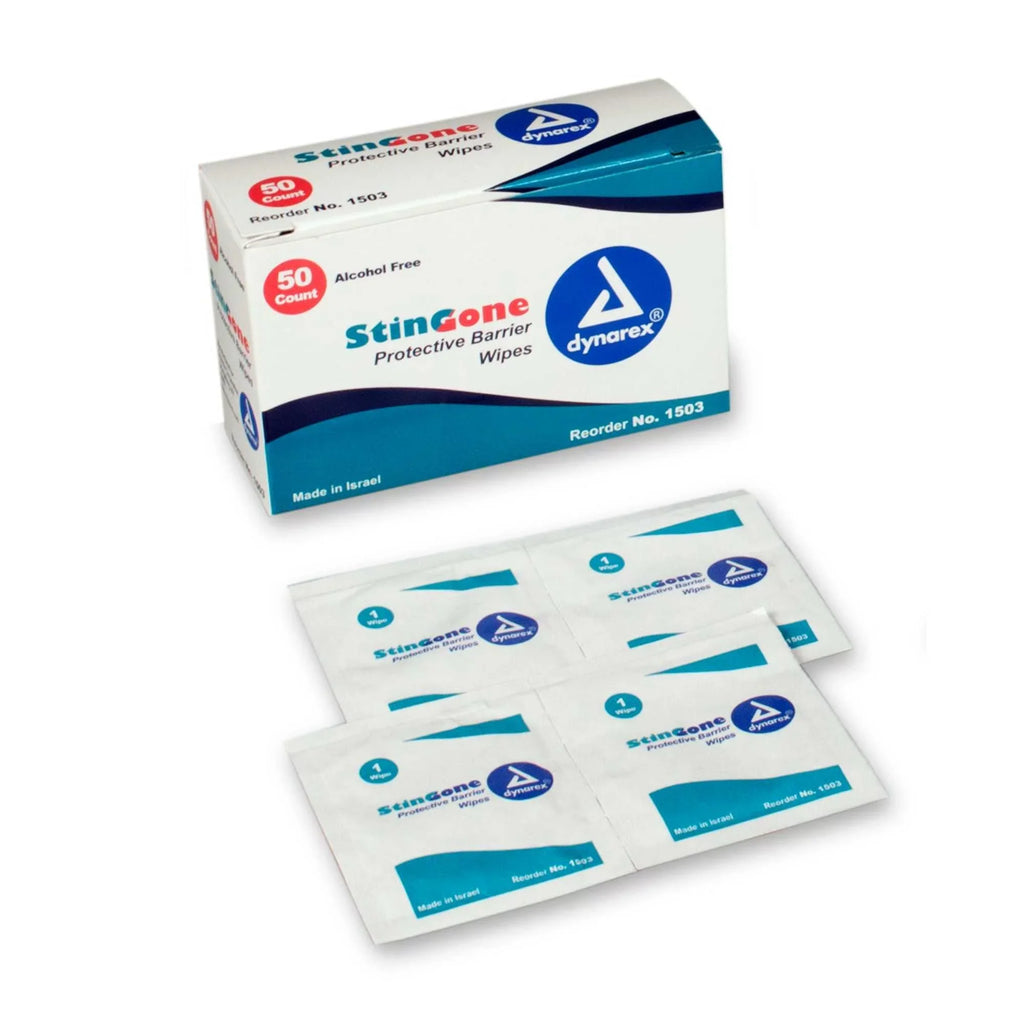 50, Wipes Unscented Box of Skin Barrier StinGone