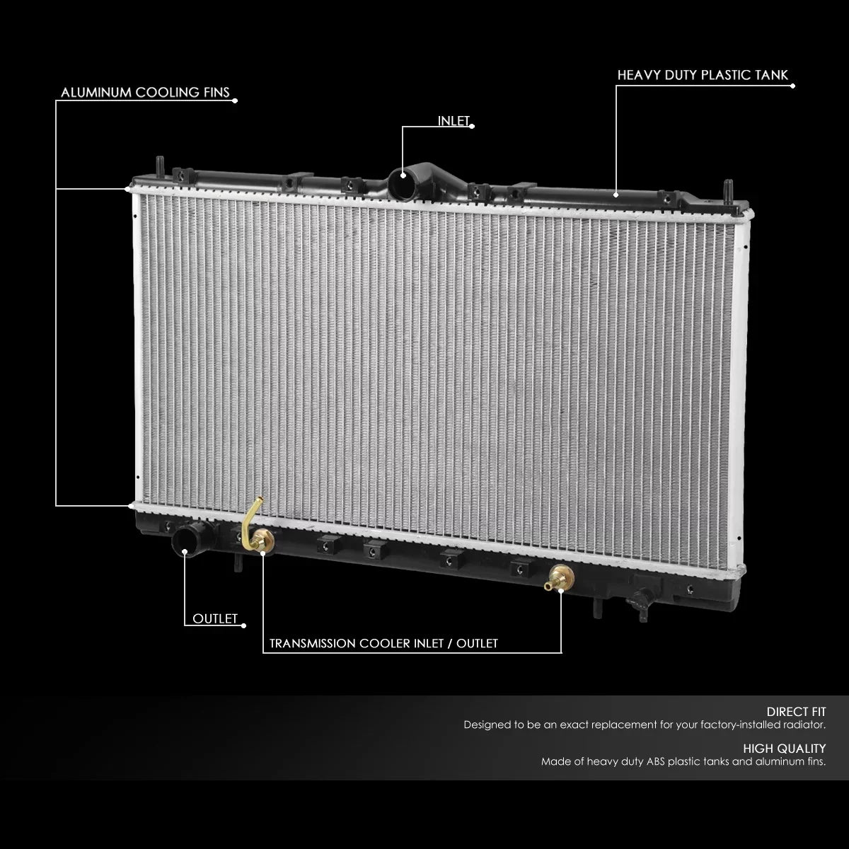 97 V6 Motoring 2.5L 98 OEM-RA-1892 96 Aluminum For AT Chrysler Avenger 99 1995-2000 DNA Radiator Sebring Dodge