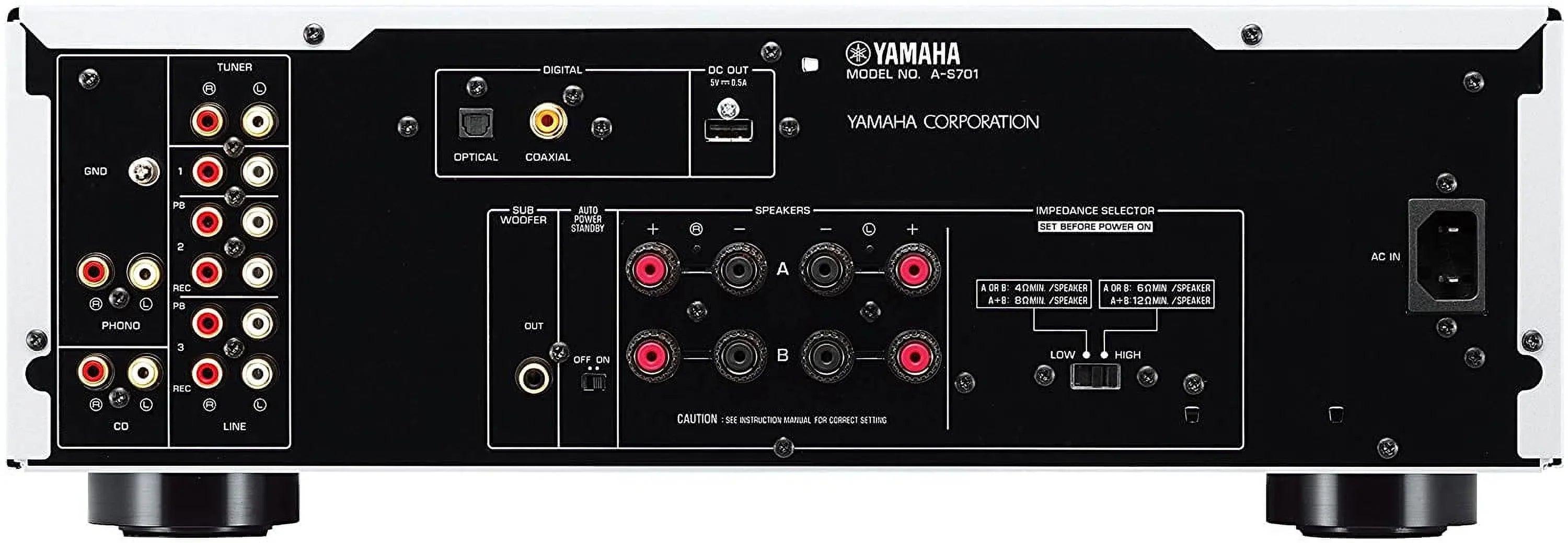 Natural Stereo Amplifier Yamaha (Silver) Integrated Sound A-S701SL