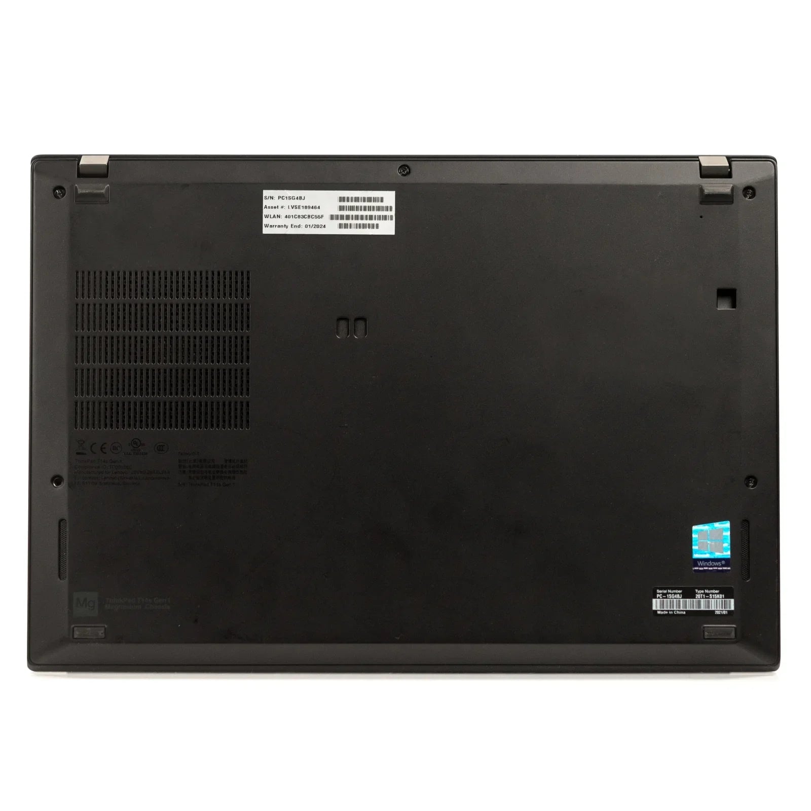 Wty Win M.2 Laptop v.WCA 16GB Yr i5 512GB B Lenovo SSD 14" Used Pro Integrated 1 Graphics ThinkPad Screen Core 11 T14s Touch