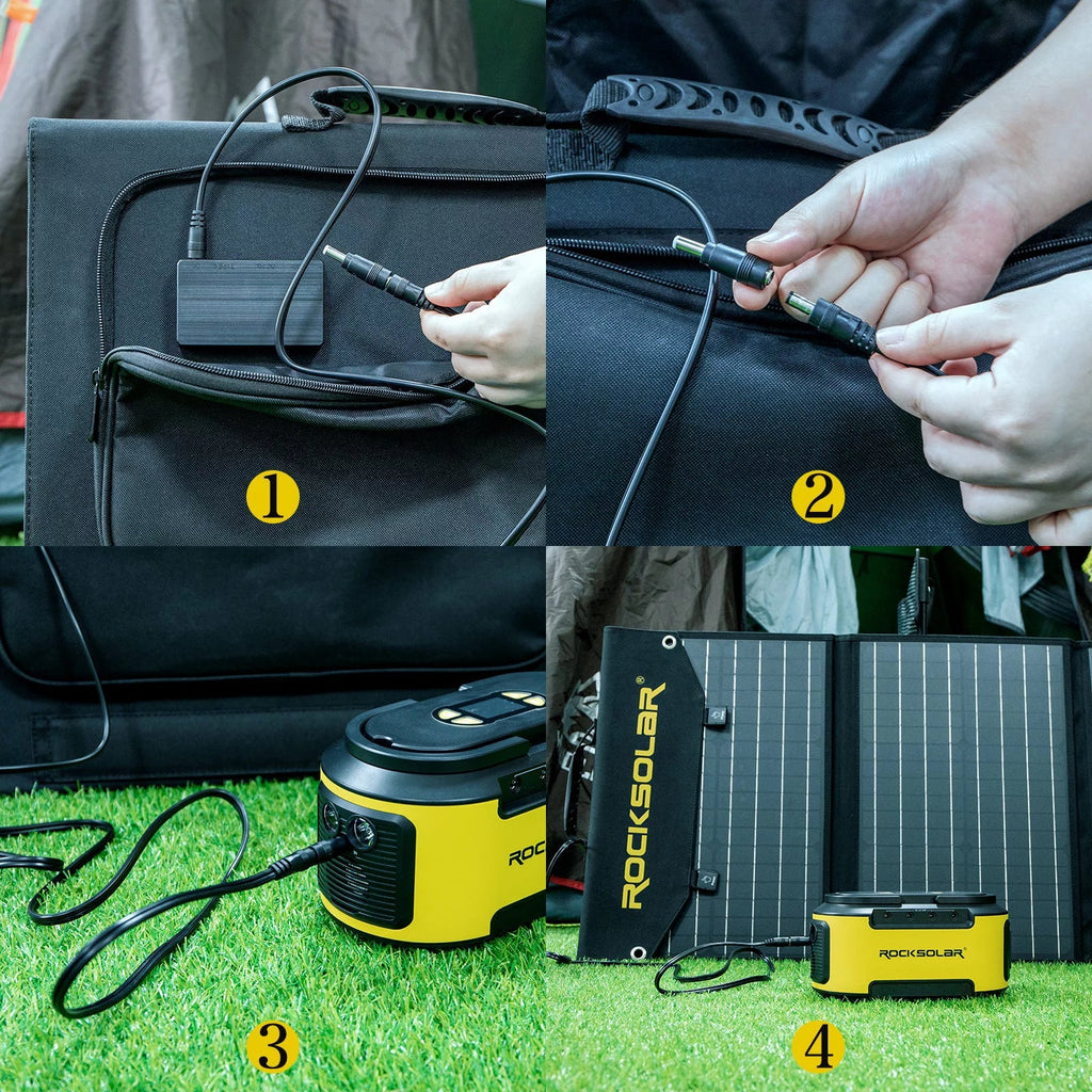 Panel with 30W Station Generator a Solar Power movable 200W Kit Solar Foldable ROCKSOLAR Ready