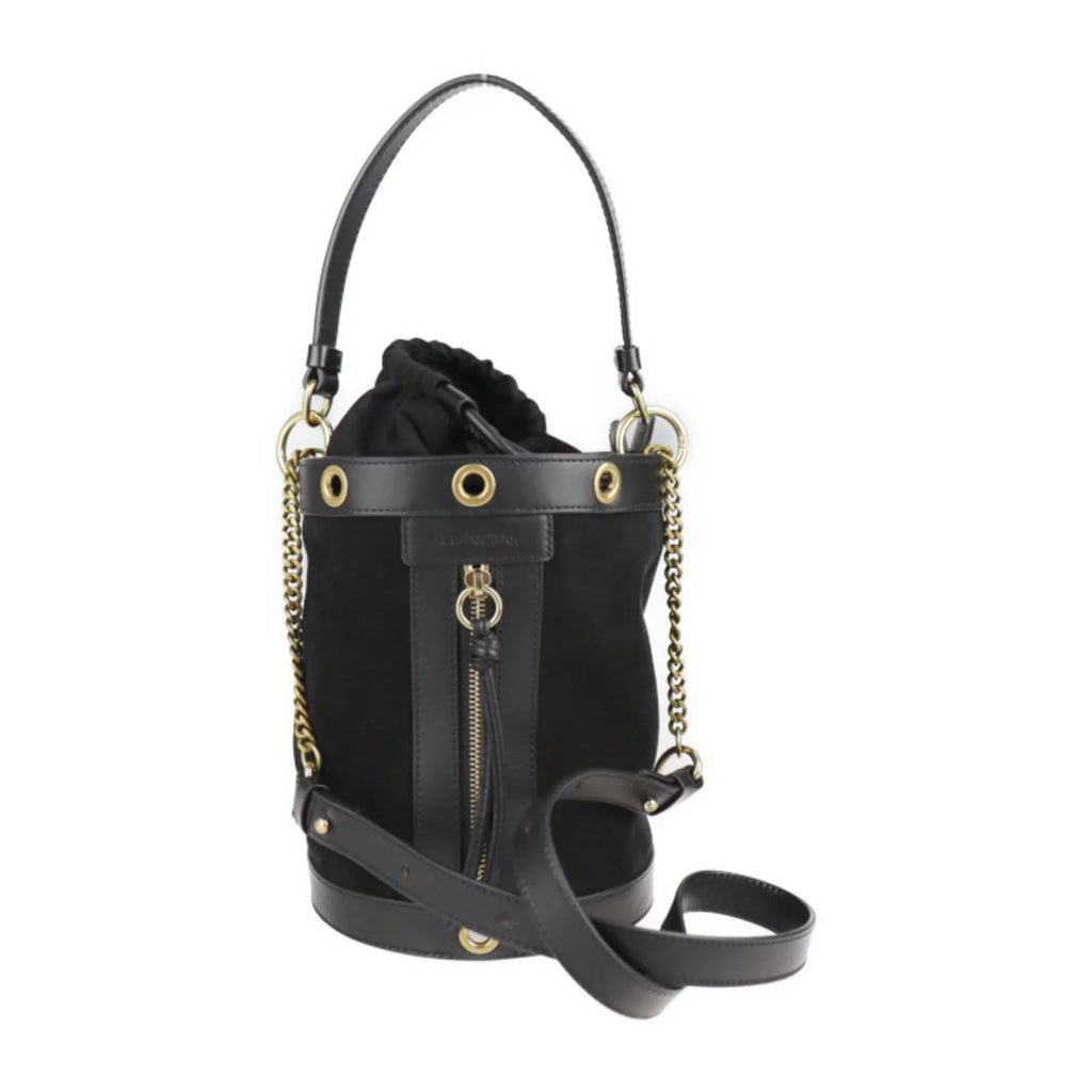BY (Good) sea Chloe fittings handbag Chloé tote Debbie leather 2WAY CHLOE Pre-Owned bag suede shoulder See metal gold SEE by black by