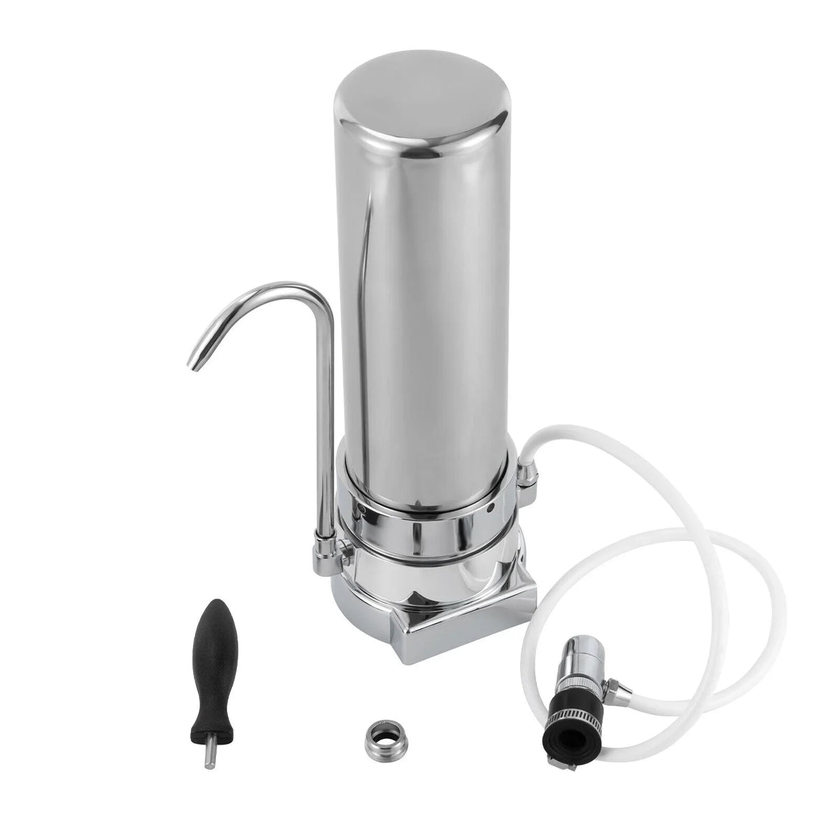 Tap System Drinking Filter Filtration Countertop Silver Water Stainless Filter Sink