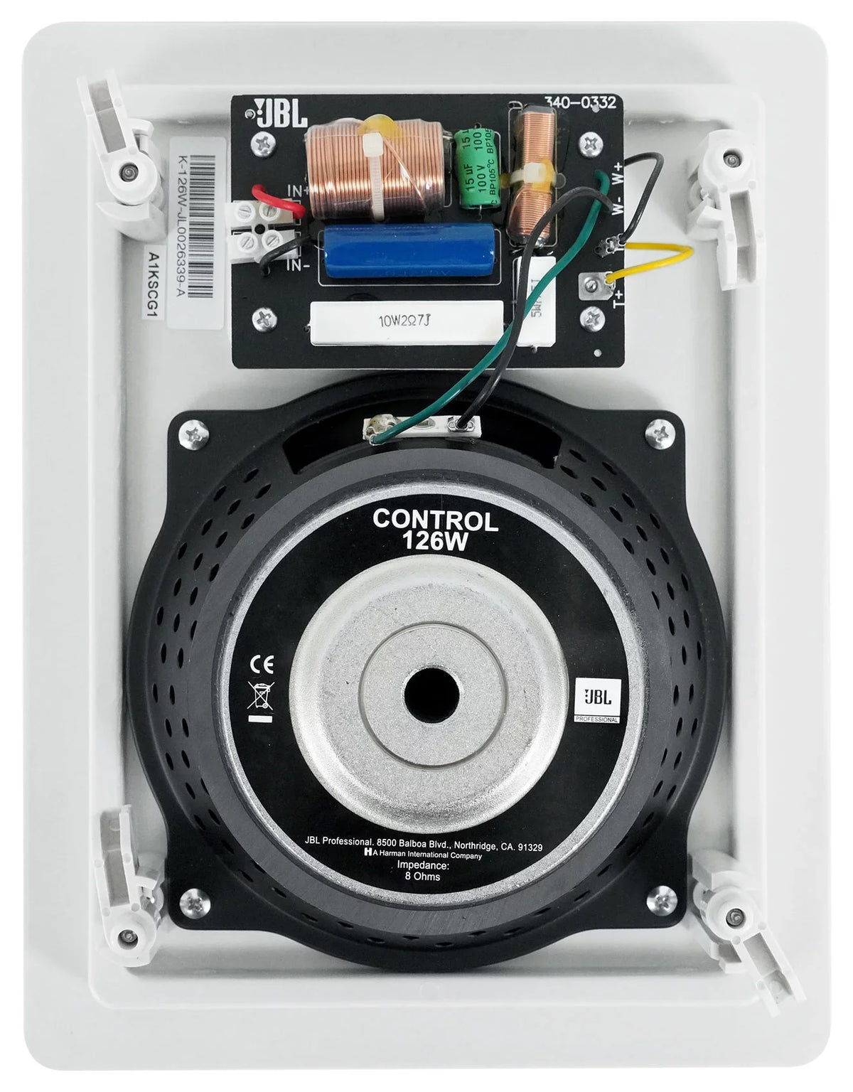 W Pair In-Wall 6.5" Home/Restaurant/Bar/Cafe 2-Way 126 Speakers For JBL Control
