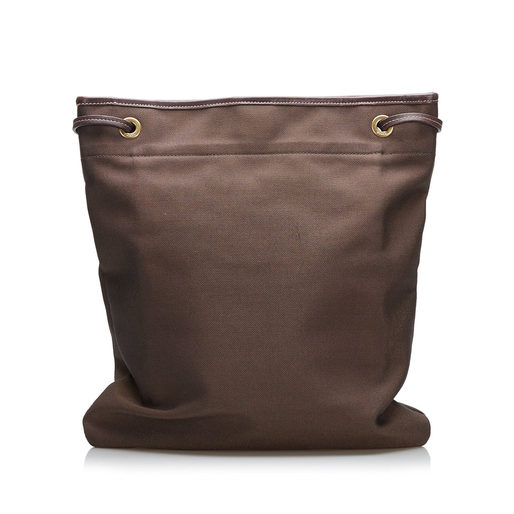 Fabric Crossbody Logo (Good) Unisex Brown Prada Crossbody Bag Authenticated Canapa Canvas Pre-Owned