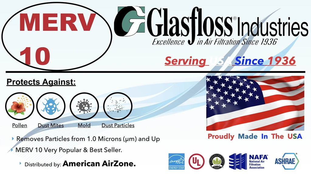 Made HVAC or of Filter - 18x36x2 In - atmospheric 2" 10 - Furnace or Glasfloss Pleated MERV USA. Office - (Pack Filter AC Home - 6) Filter atmospheric - The atmospheric