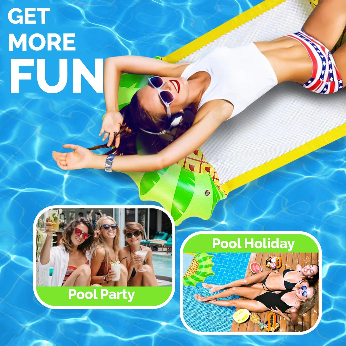 Lounger, in Water Eli Hammock Stay Pool Float PineappleSwimming Water