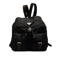(Fair) Pre-Owned Tessuto Prada Backpack Black Fabric Authenticated Nylon Unisex