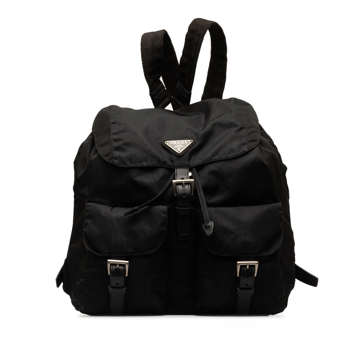 (Fair) Pre-Owned Tessuto Prada Backpack Black Fabric Authenticated Nylon Unisex