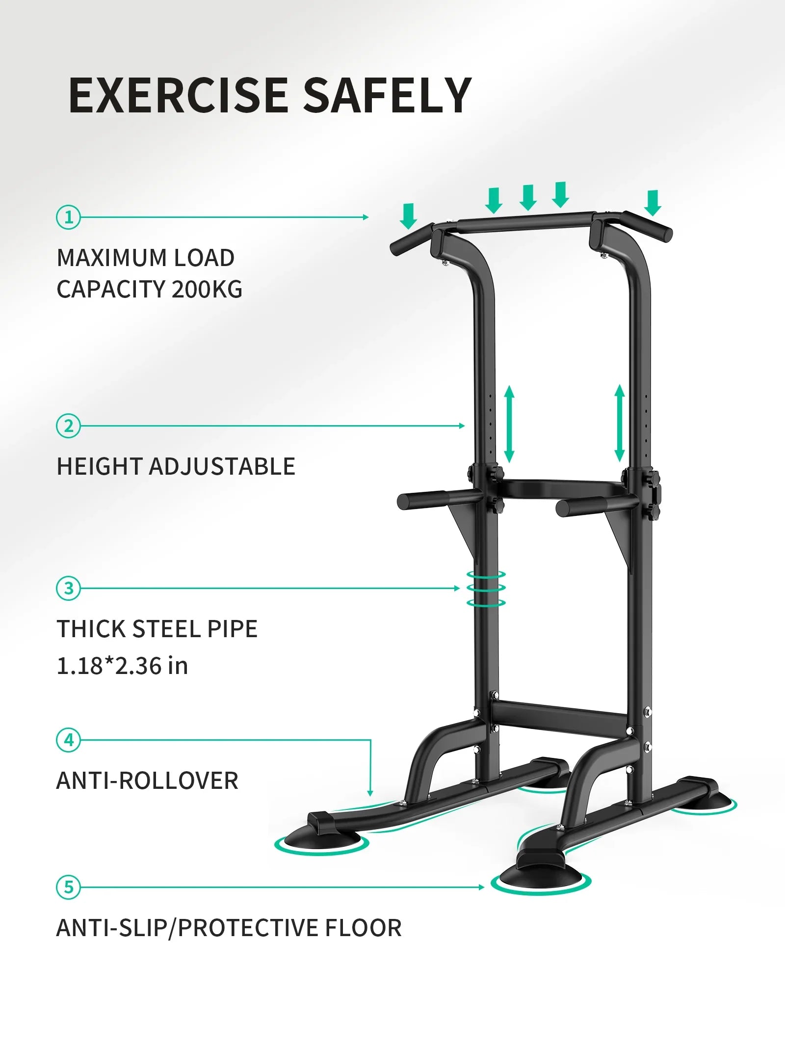 Tower Life Home Strength Bar Version,400LBS Your Training Equipment Station Workout Fitness Gym Station Up for Power Rebuild Newer Pull Dip