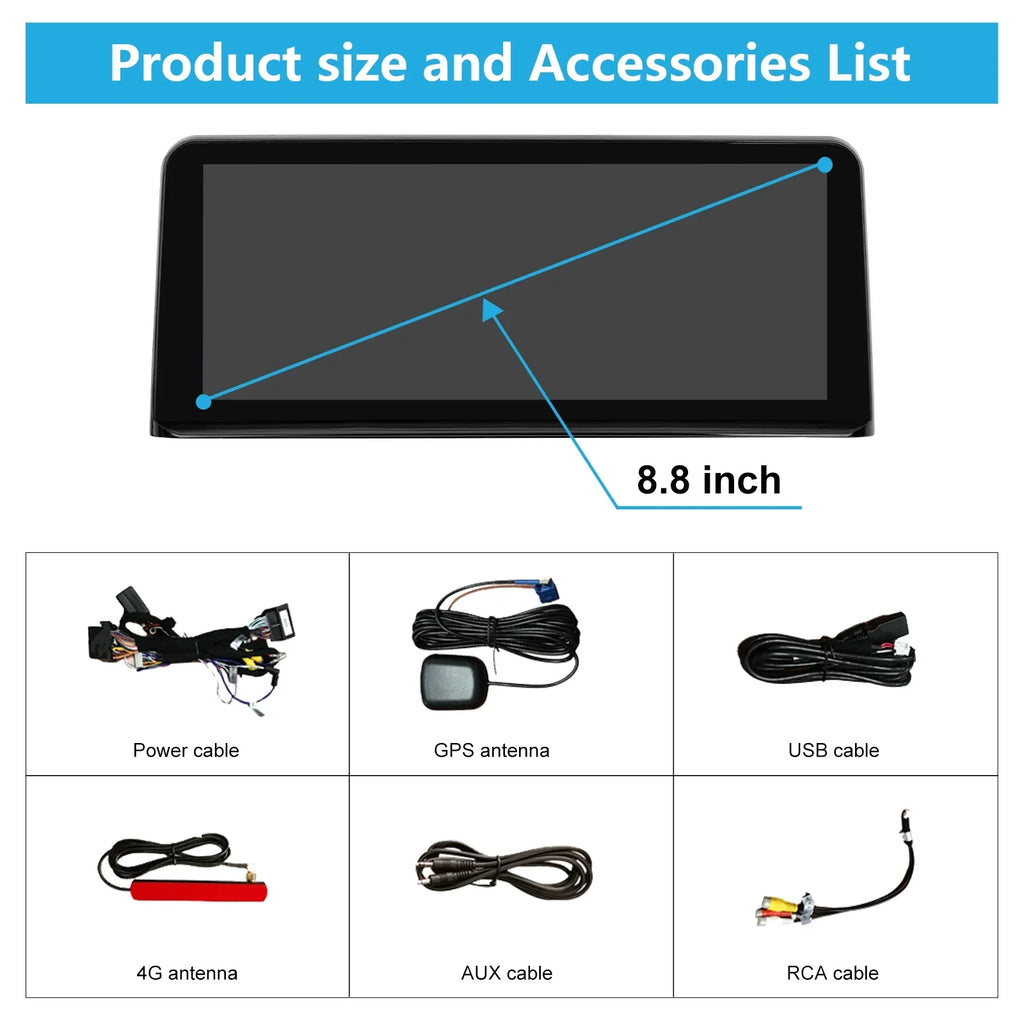 CIC, 8.8 Android Android Touchscreen for Road Apple Car E60/E61/E90/E91/E92 Radio 256G 3/5 Inch with Car Auto, Series + 2010-2013 Supports Multimedia Top 8G 13 BMW Mirrorlink, Radio Carplay,