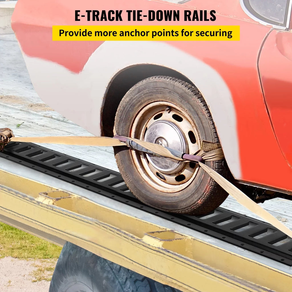 Tie Down E BENTISM 5-Feet Trailer Track Rails Track E Cargo 4PCs Rails Enclosed