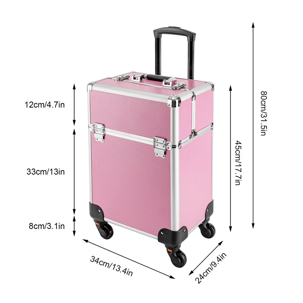 Makeup Trolley Train Makeup Storage Case Organizer Cosmetic Rolling Professional
