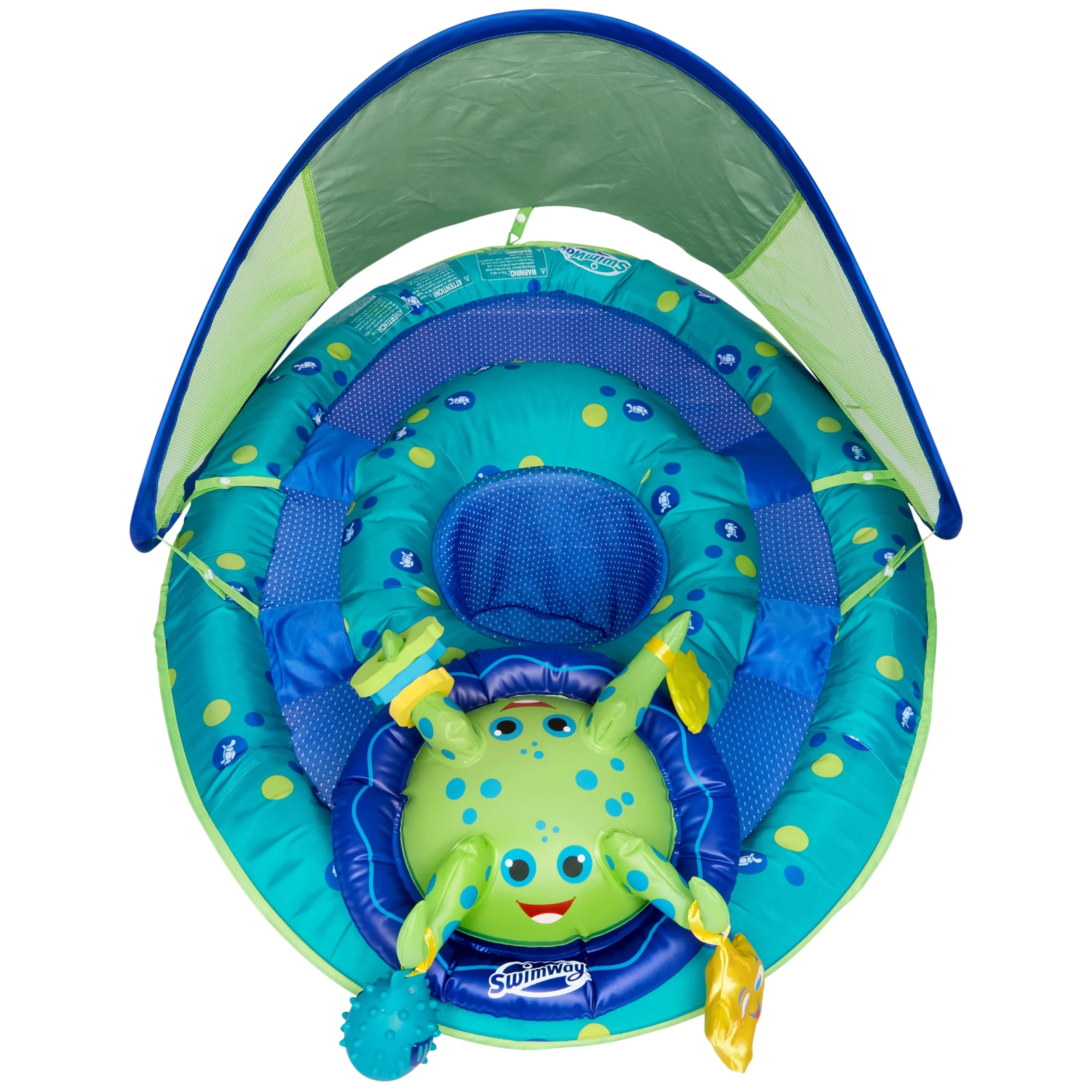 Center, Activity SwimWays Baby Boys, Float /Green Baby Spring for air-filled Float