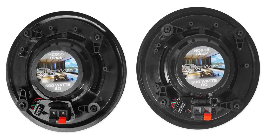 Rockville SINGMIX 8" Ceiling Black Receiver Amp+(4) Bluetooth Home 5 Speakers