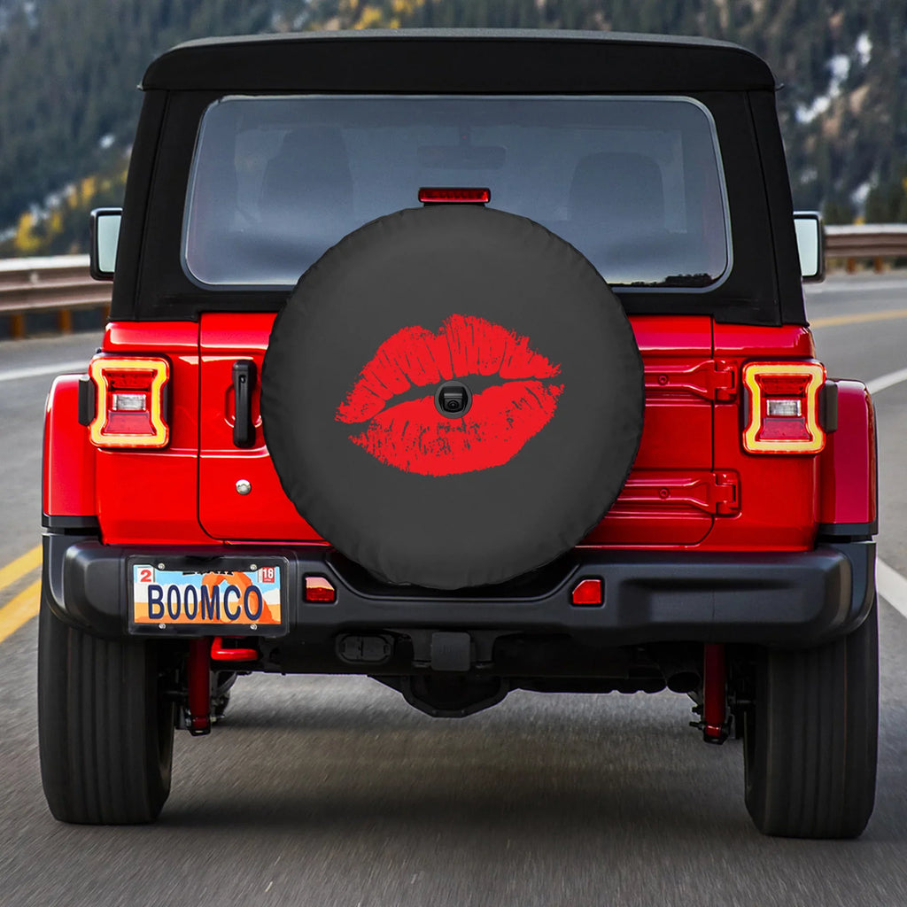 Hot JL - camera) Tire (2018-2020) Soft - - (w/ back-up for JL Rubicon - Red Lips Wrangler 33" Boomerang Jeep Cover