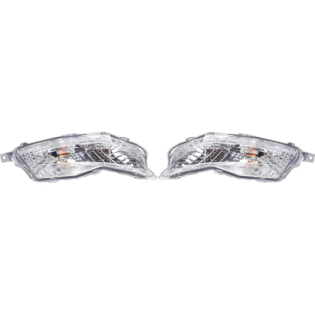 Assembly Bulbs w/ Light Corner 2017 Pair DOT Toyota Front 2015 2016 Side Camry Certified For TO2530153 Driver / and Signal For Passenger