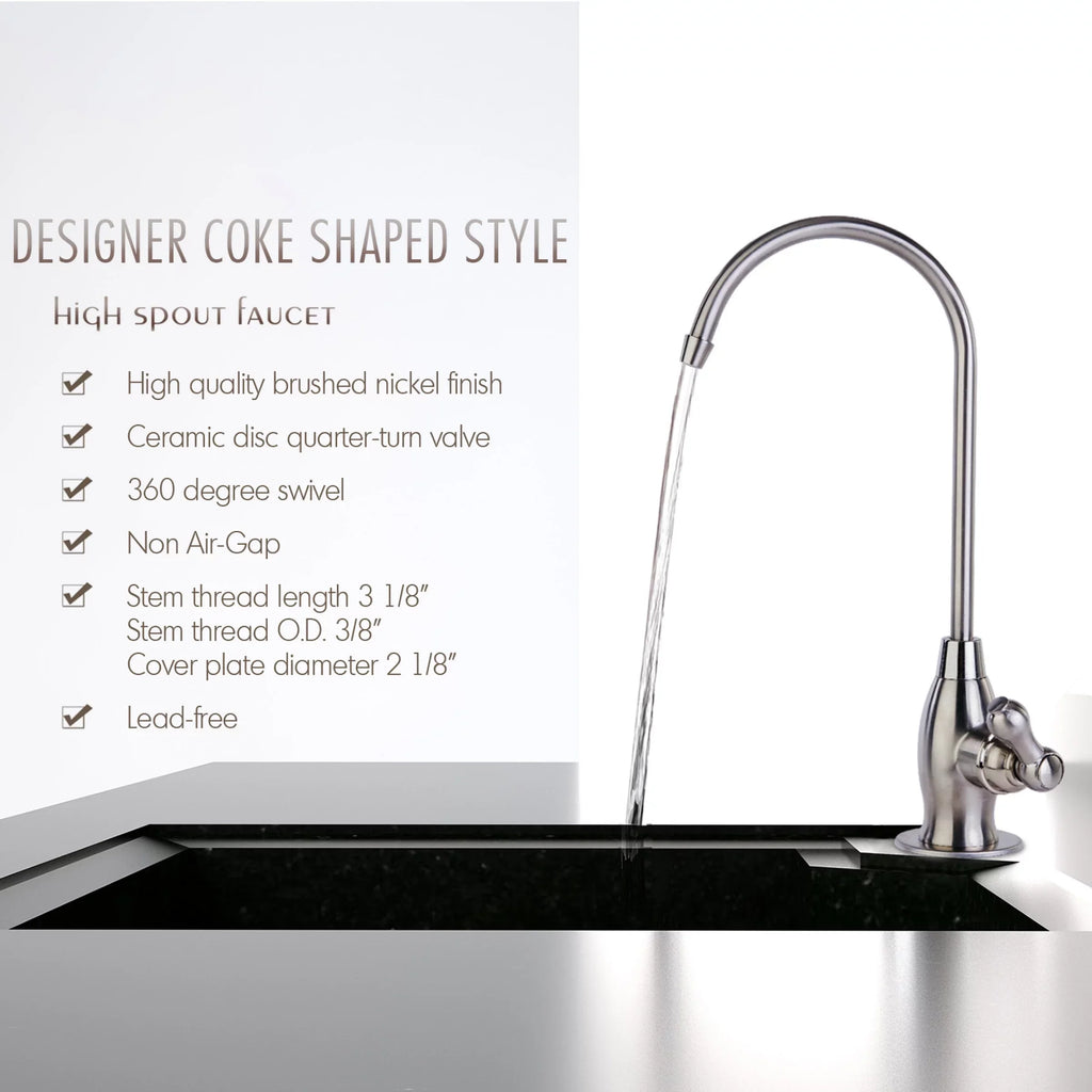 Bar High Wine Reverse Sink RO Drinking Water, Contemporary iSpring Heavy Osmosis, GK1-AW Faucet, Kitchen Duty Spout Antique