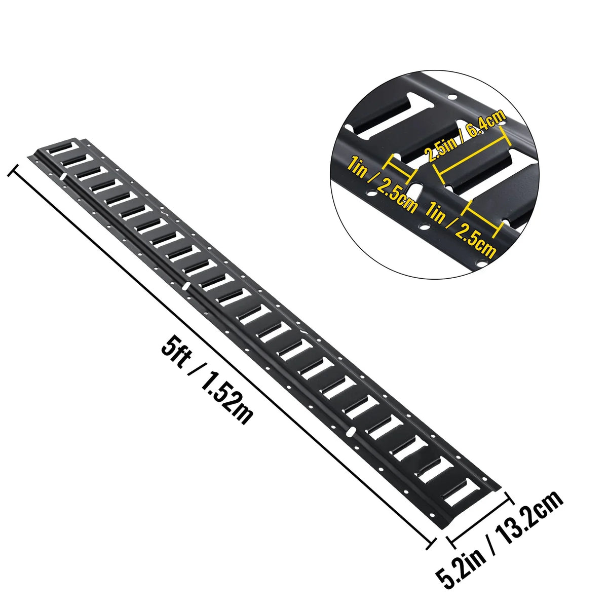 Tie Down E BENTISM 5-Feet Trailer Track Rails Track E Cargo 4PCs Rails Enclosed