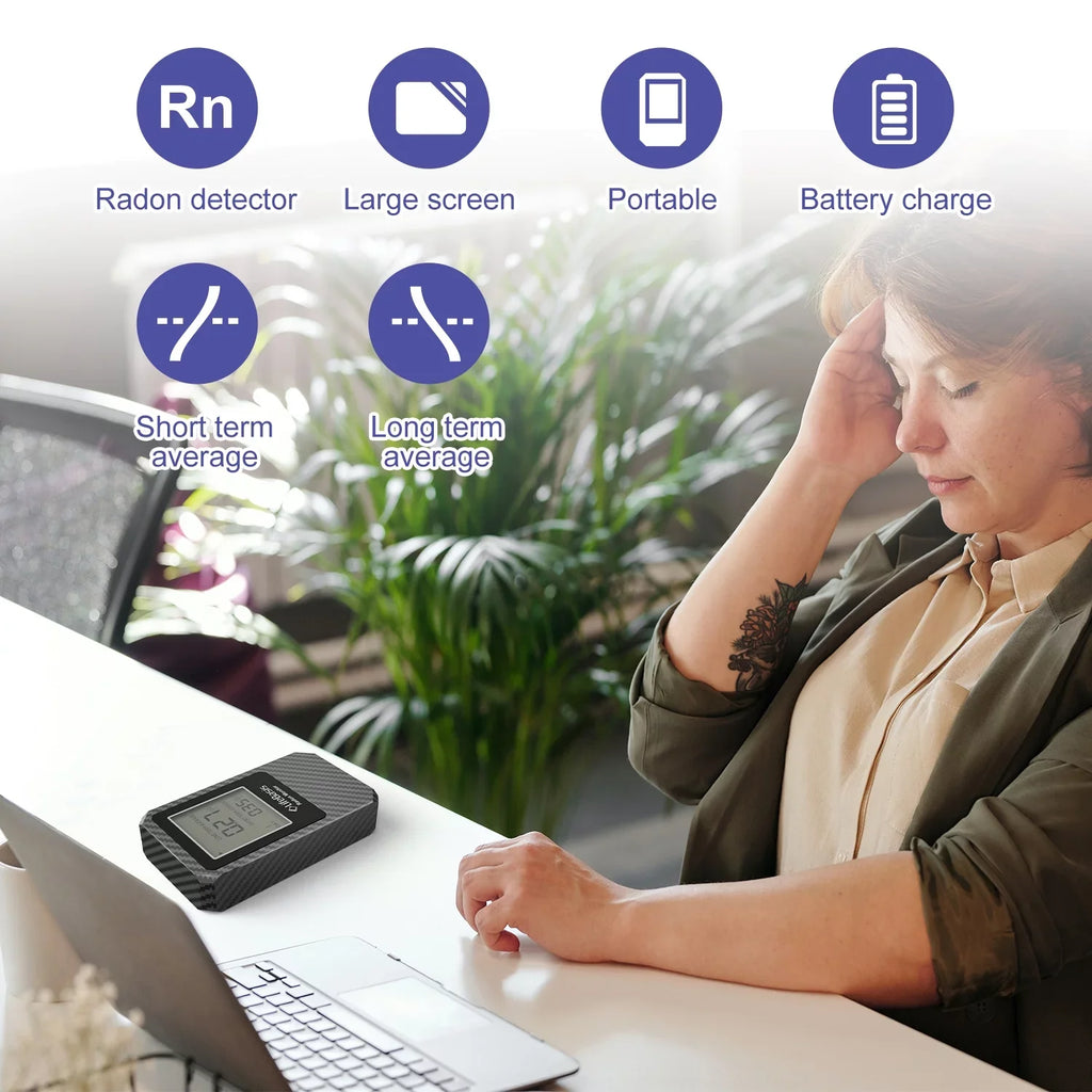 Digital Radon Battery Operated Detector Detector Home Radon Basis movable Life