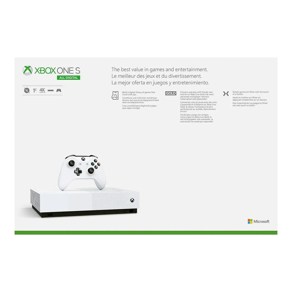 Xbox All - Edition 1TB Controller One Digital Xbox with One gaming) US/Canada Wireless Used - White S (Disc-free