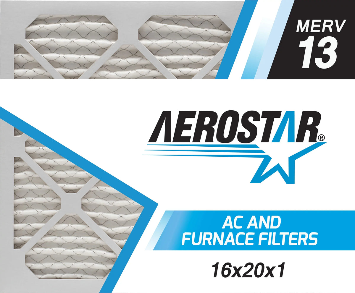 4 Pleated Pack 13 AC Filter, atmospheric Furnace MERV Aerostar atmospheric Filter, 16x20x1